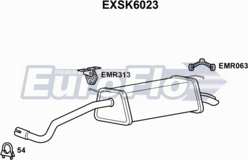 EuroFlo EXSK6023 - Izplūdes gāzu trokšņa slāpētājs (pēdējais) ps1.lv