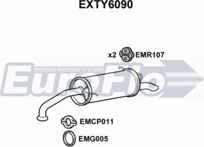 EuroFlo EXTY6090 - Izplūdes gāzu trokšņa slāpētājs (pēdējais) ps1.lv