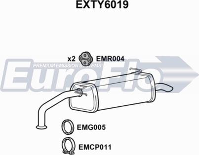 EuroFlo EXTY6019 - Izplūdes gāzu trokšņa slāpētājs (pēdējais) ps1.lv