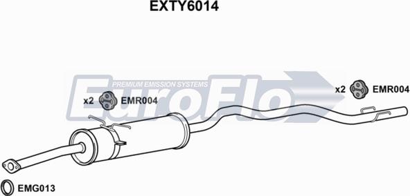 EuroFlo EXTY6014 - Izplūdes gāzu trokšņa slāpētājs (pēdējais) ps1.lv