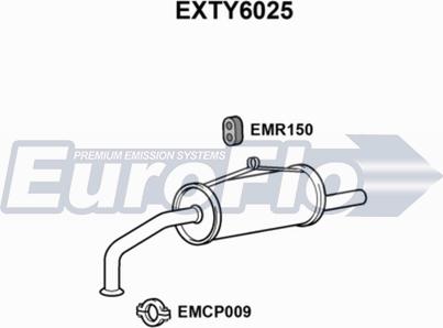 EuroFlo EXTY6025 - Izplūdes gāzu trokšņa slāpētājs (pēdējais) ps1.lv