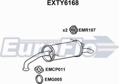 EuroFlo EXTY6168 - Izplūdes gāzu trokšņa slāpētājs (pēdējais) ps1.lv