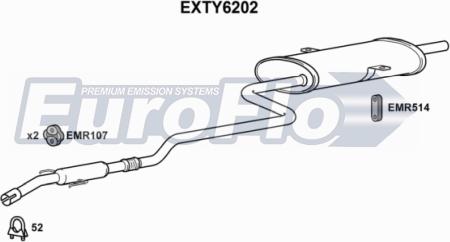 EuroFlo EXTY6202 - Izplūdes gāzu trokšņa slāpētājs (pēdējais) ps1.lv