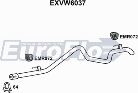 EuroFlo EXVW6037 - Izplūdes caurules uzgalis ps1.lv