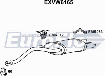 EuroFlo EXVW6165 - Izplūdes gāzu trokšņa slāpētājs (pēdējais) ps1.lv