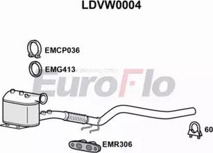 EuroFlo LDVW0004 - Nosēdumu / Daļiņu filtrs, Izplūdes gāzu sistēma ps1.lv