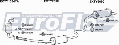 EuroFlo TYYAR14D 1001B - Izplūdes gāzu sistēma ps1.lv