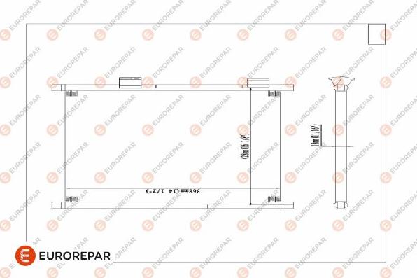 EUROREPAR 1609636080 - Kondensators, Gaisa kond. sistēma ps1.lv