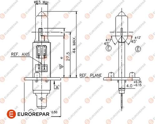 EUROREPAR 1616430880 - Kvēlspuldze, Tālās gaismas lukturis ps1.lv