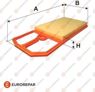 EUROREPAR 1611158080 - Gaisa filtrs ps1.lv