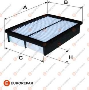 EUROREPAR 1613721280 - Gaisa filtrs ps1.lv