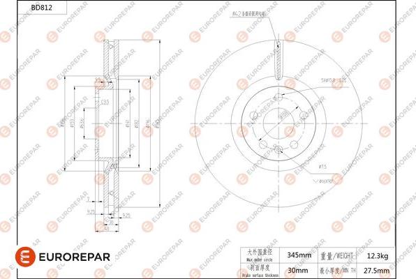 EUROREPAR 1684325480 - Bremžu diski ps1.lv