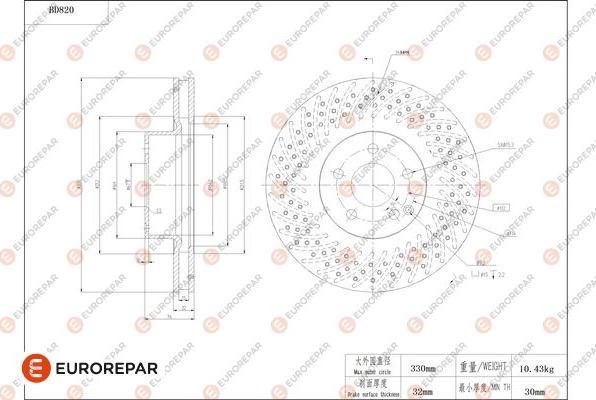 EUROREPAR 1684326280 - Bremžu diski ps1.lv