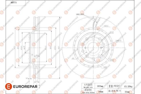 EUROREPAR 1684321380 - Bremžu diski ps1.lv