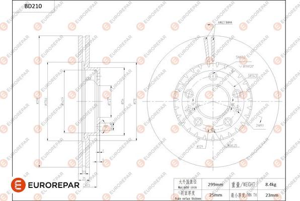 EUROREPAR 1684265280 - Bremžu diski ps1.lv