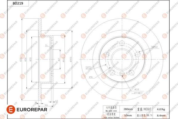 EUROREPAR 1684266180 - Bremžu diski ps1.lv