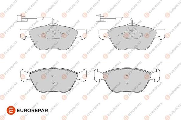 EUROREPAR 1686274480 - Bremžu uzliku kompl., Disku bremzes ps1.lv