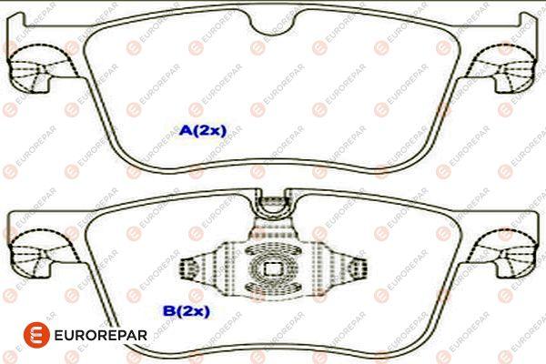 EUROREPAR 1686754980 - Bremžu uzliku kompl., Disku bremzes ps1.lv