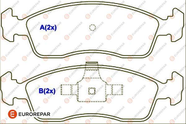 EUROREPAR 1686754580 - Bremžu uzliku kompl., Disku bremzes ps1.lv