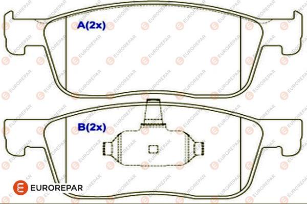 EUROREPAR 1686754680 - Bremžu uzliku kompl., Disku bremzes ps1.lv