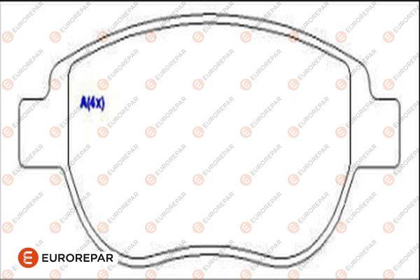 EUROREPAR 1686754780 - Bremžu uzliku kompl., Disku bremzes ps1.lv