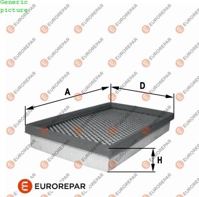 EUROREPAR 1680344580 - Gaisa filtrs ps1.lv