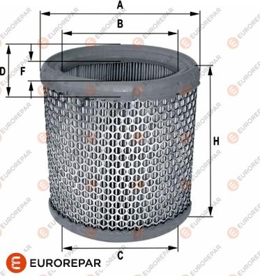 EUROREPAR 1680348980 - Gaisa filtrs ps1.lv