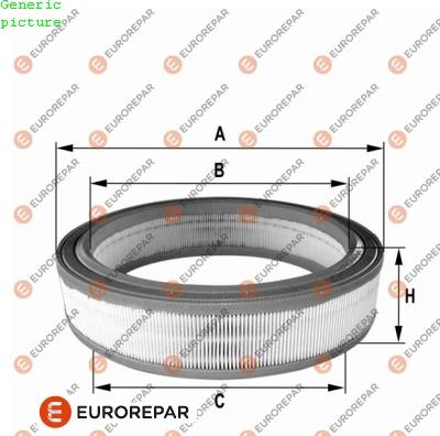 EUROREPAR 1680334080 - Gaisa filtrs ps1.lv