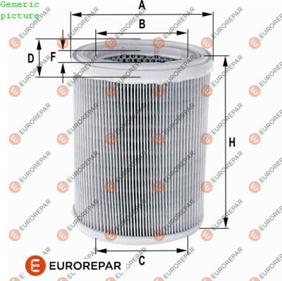 EUROREPAR 1680332280 - Gaisa filtrs ps1.lv