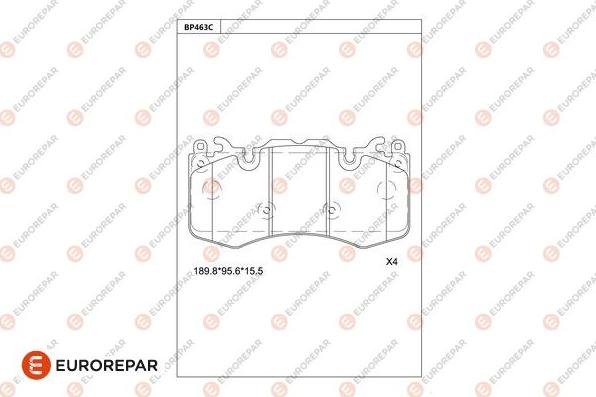 EUROREPAR 1681250680 - Bremžu uzliku kompl., Disku bremzes ps1.lv