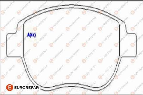 EUROREPAR 1636484980 - Bremžu uzliku kompl., Disku bremzes ps1.lv