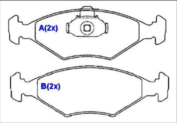 EUROREPAR 1636486980 - Bremžu uzliku kompl., Disku bremzes ps1.lv