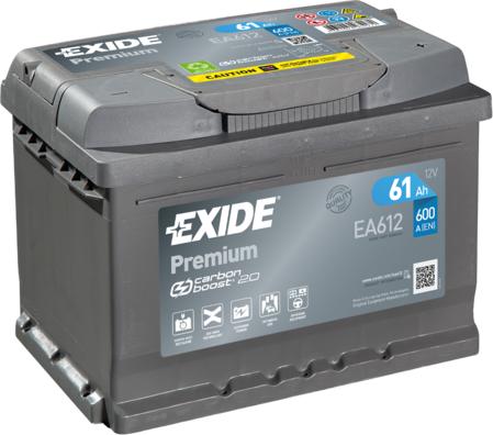 Exide EA612 - Startera akumulatoru baterija ps1.lv