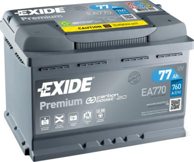 Exide EA770 - Startera akumulatoru baterija ps1.lv