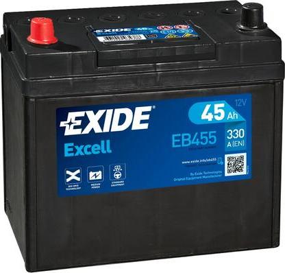 Exide EB455 - Startera akumulatoru baterija ps1.lv