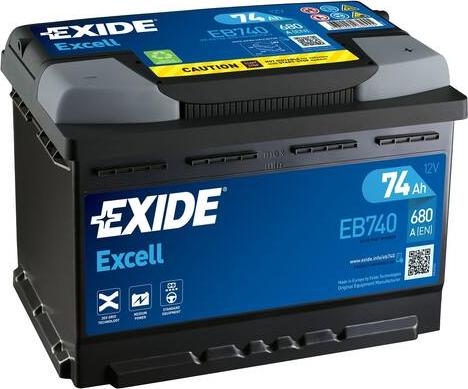 Exide EB740 - Startera akumulatoru baterija ps1.lv