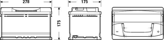 Exide EB712 - Startera akumulatoru baterija ps1.lv