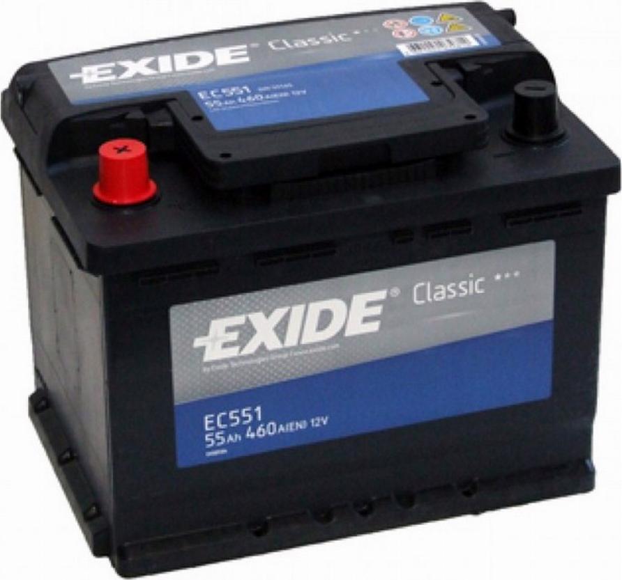 Exide EC551 - Startera akumulatoru baterija ps1.lv