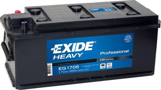 Exide EG1705 - Startera akumulatoru baterija ps1.lv