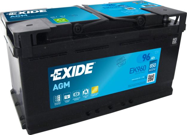 Exide EK960 - Startera akumulatoru baterija ps1.lv