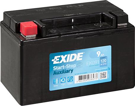 Exide EK091 - Startera akumulatoru baterija ps1.lv