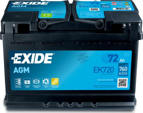 Exide EK720 - Startera akumulatoru baterija ps1.lv