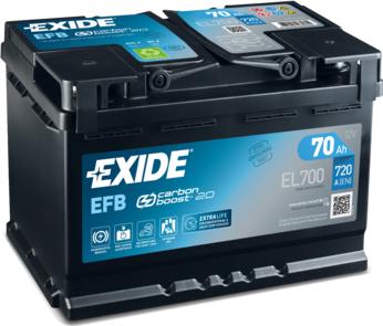 Exide EL700 - Startera akumulatoru baterija ps1.lv