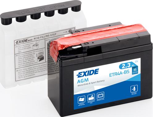 Exide ETR4A-BS - Startera akumulatoru baterija ps1.lv