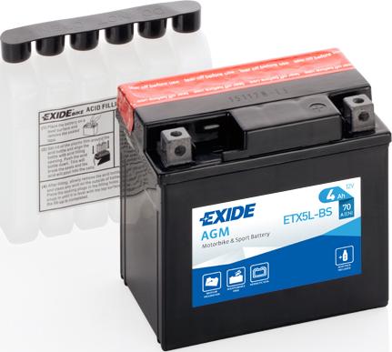 Exide ETX5L-BS - Startera akumulatoru baterija ps1.lv
