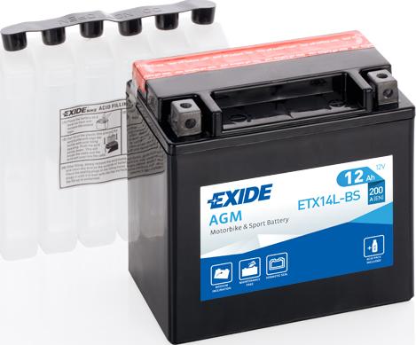 Exide ETX14L-BS - Startera akumulatoru baterija ps1.lv