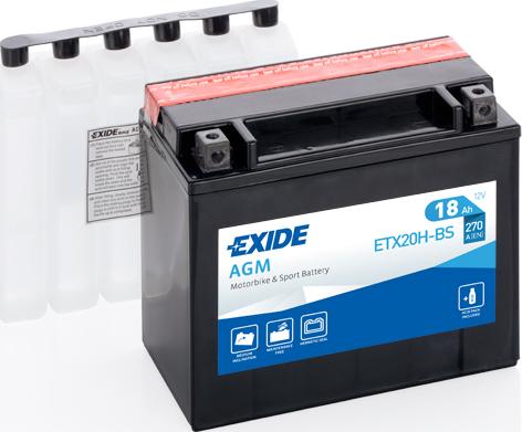 Exide ETX20H-BS - Startera akumulatoru baterija ps1.lv