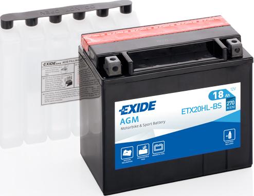 Exide ETX20HL-BS - Startera akumulatoru baterija ps1.lv