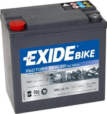 Exide GEL12-14  - Startera akumulatoru baterija ps1.lv