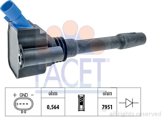 FACET 9.6533 - Aizdedzes spole ps1.lv